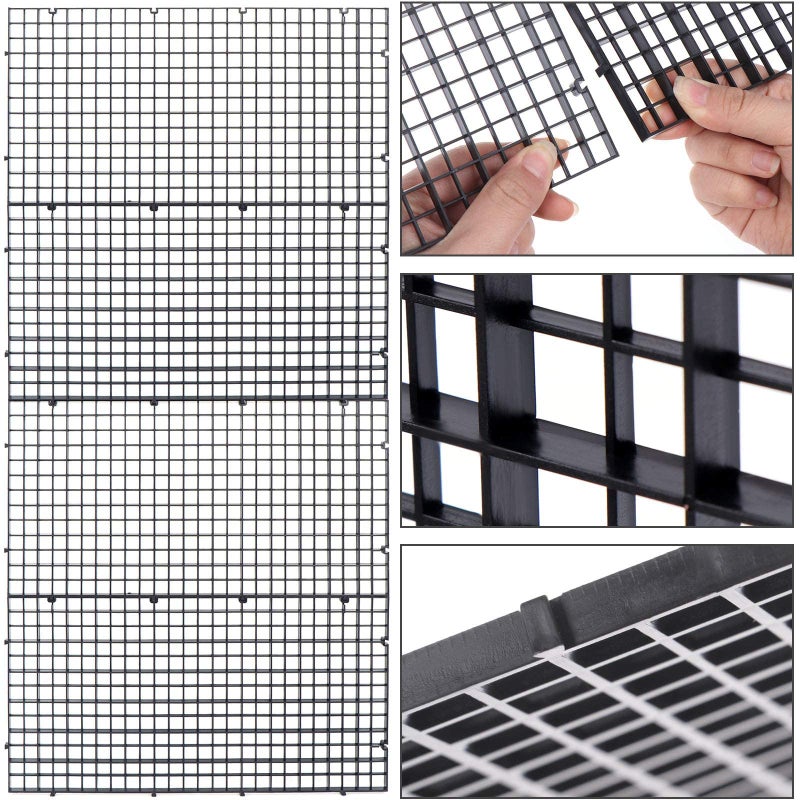 OBANGONG 6 Pcs Grid Divider Tray Egg Crate 11.8inch Louvre Aquarium Fish Tank Bottom Isolation - Image 3